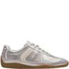 CLARKS WOMENS LACE TRAINER - METALLIC